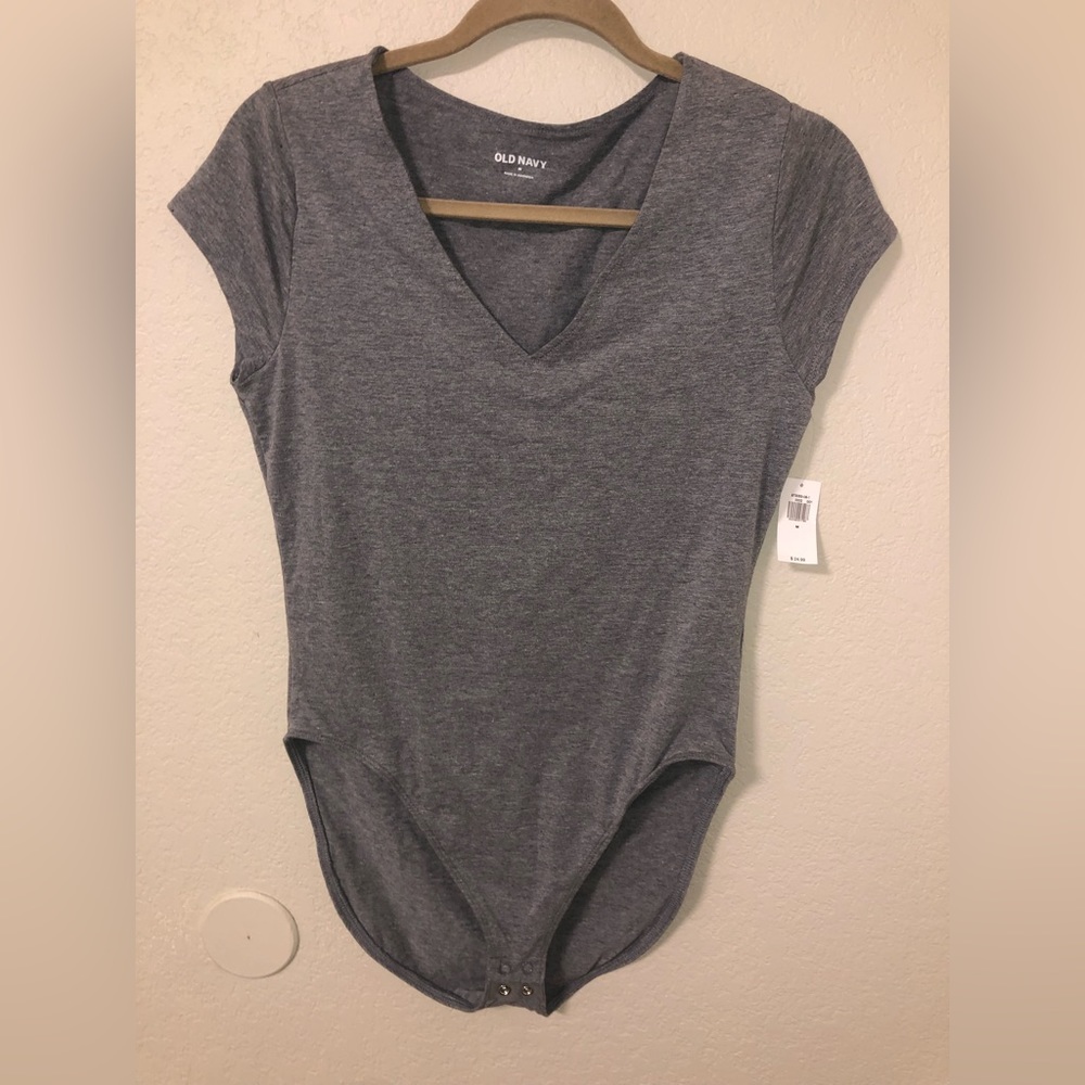 Medium gray Old Navy short sleeve bodysuit